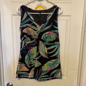 Torrid tropical print swim tankini top, size 2x
